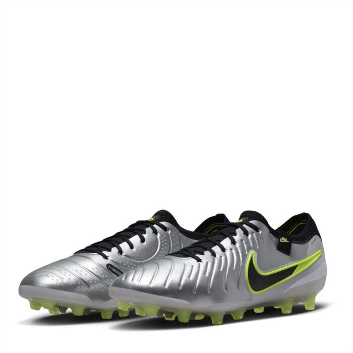 Nike Tiempo Legend 10 Artificial Ground Football Boots – Silver/Volt – view 4