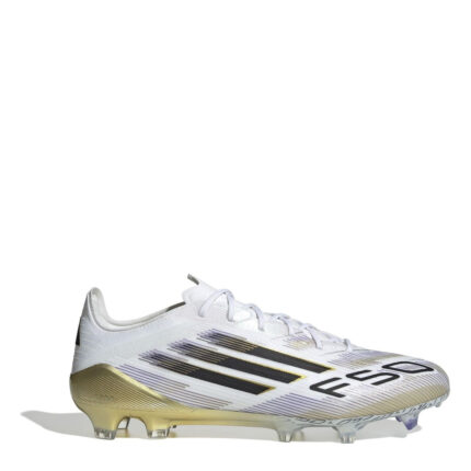 adidas F50 Firm Ground Football Boots – White/Blk/Gold