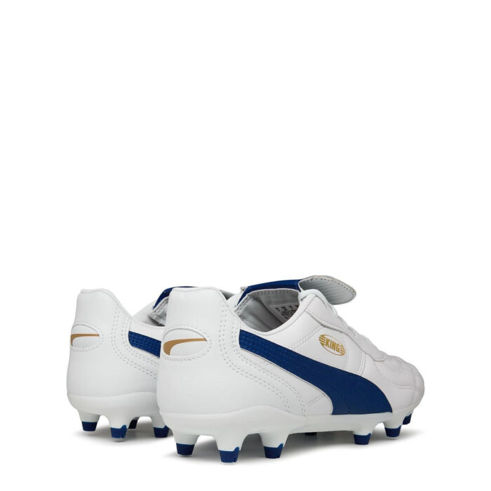 Puma King Cup Firm Ground Football Boots – White/Blue - Image 5