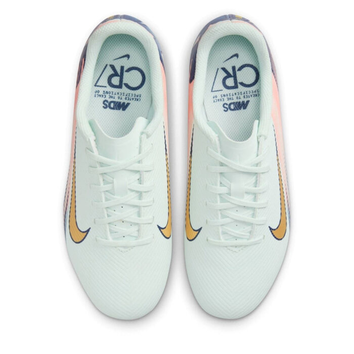 Nike Mercurial Vapor 16 Junior Firm Ground Football Boots – Green/White – view 6