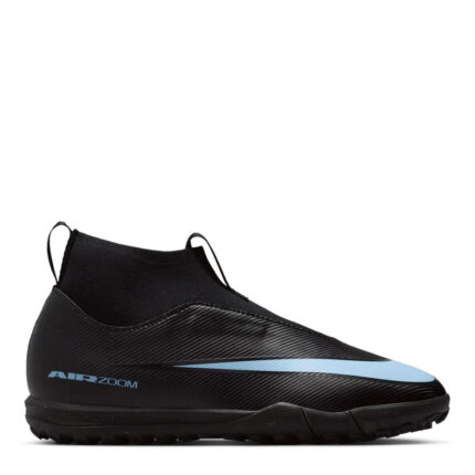 Nike Zoom Mercurial Superfly 10 Junior Turf Football Boots – Black/Blue