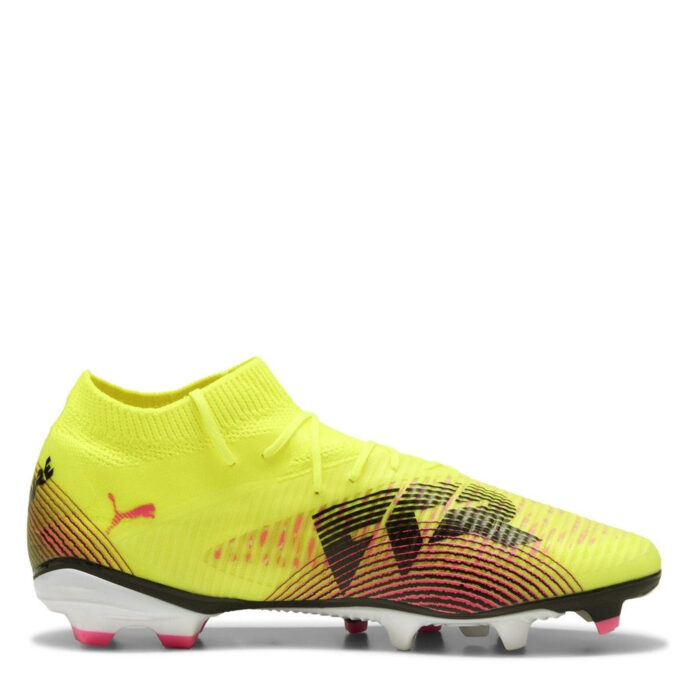 Puma Future 8 Firm Ground Football Boots – Yellow/Black - Image 4