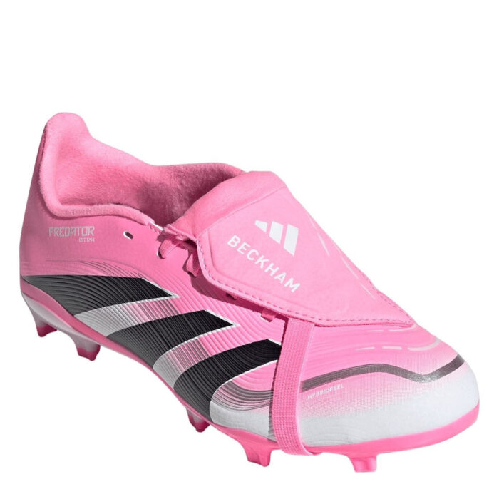 adidas Predator Junior Firm Ground Football Boots – Pink/White – view 3