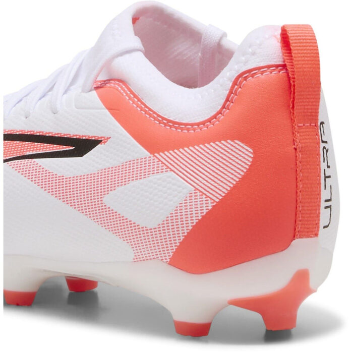Puma Ultra 5 Junior Firm Ground Football Boots – White/Red – view 5