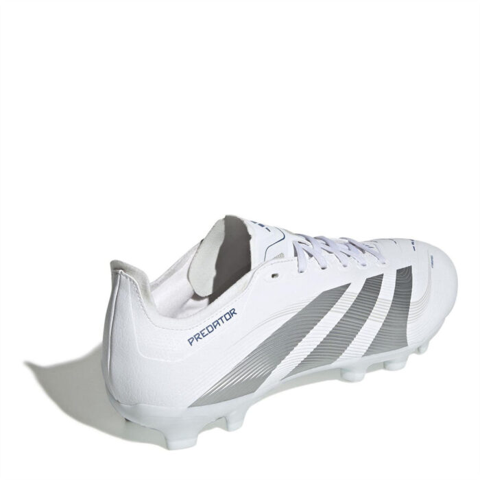 adidas Firm Ground Football Boots – White/Silvermet – view 4