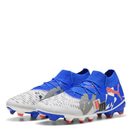 Puma Future 8 Firm Ground Football Boots – White/Blue