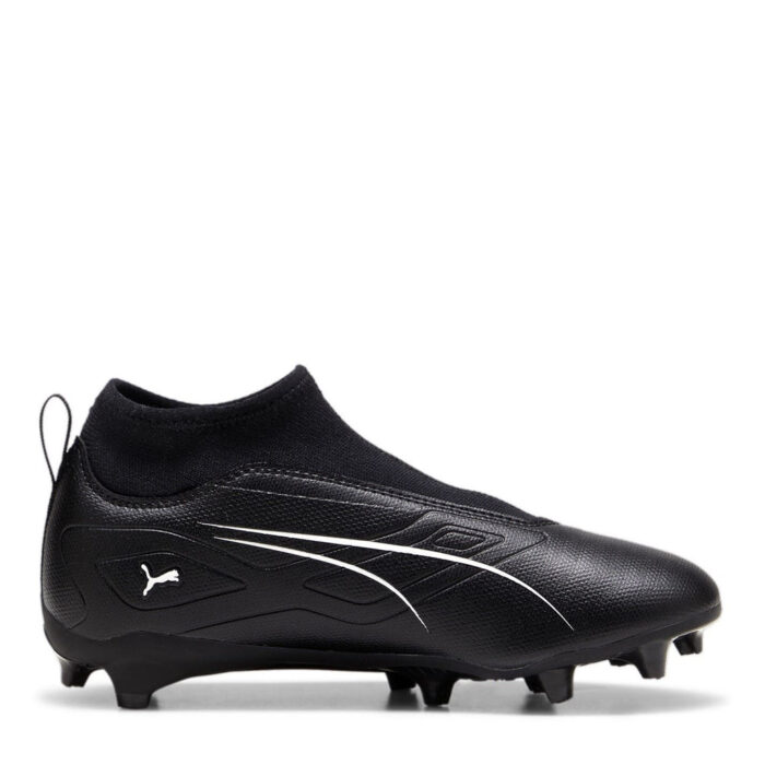 Puma Ultra Junior Firm Ground Football Boots – Black/White - Image 4