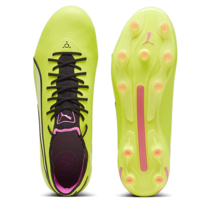 Puma King Firm Ground Football Boots – Green/Black - Image 3