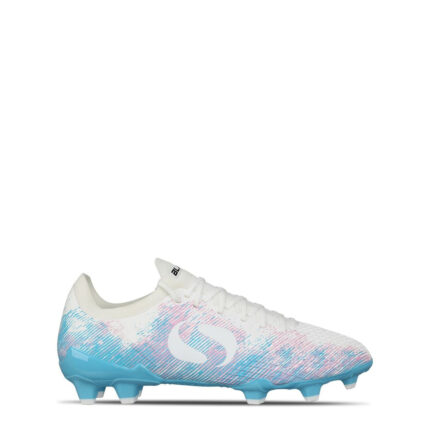 Sondico Blaze Firm Ground Football Boots – White/Pink/Blue
