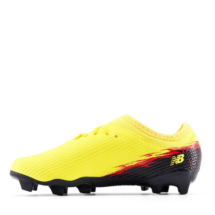 New Balance Junior Firm Ground Football Boots – Yellow/Black - Image 3