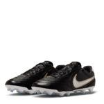 Nike Tiempo Ligera Firm Ground Football Boots – Blk/Wht/Gold – view 4