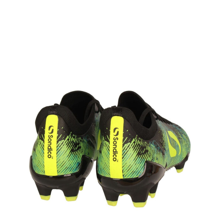Sondico Blaze Junior Firm Ground Football Boots – Black/Green – view 5