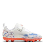 Puma Future 8 Junior Firm Ground Football Boots – White/Black/Red – view 4