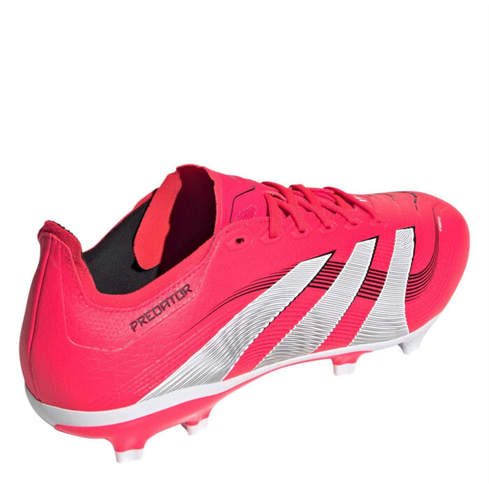 adidas Predator Firm Ground Football Boots – Red/White – view 4
