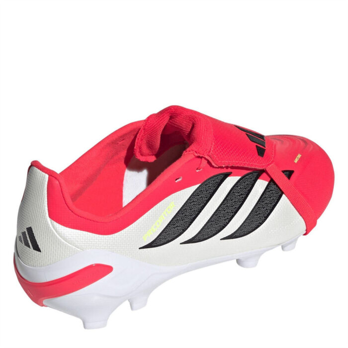 adidas Predator Fold Over Tongue Junior Firm Ground Football Boots – Red/Blk/White – view 4