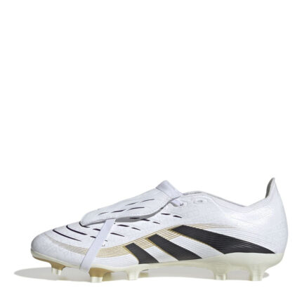 adidas Predator Firm Ground Football Boots – White/Blk/Gold – view 2