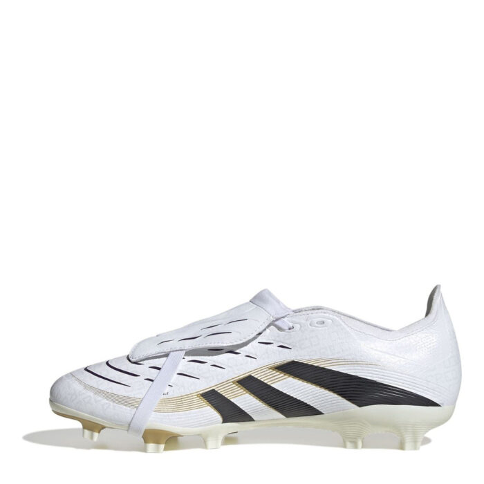 adidas Predator Firm Ground Football Boots – White/Blk/Gold – view 2