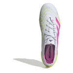 adidas Predator Firm Ground Football Boots – White/Pink – view 5
