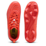 Puma Future 9 Junior Firm Ground Football Boots – Red/Silver – view 3