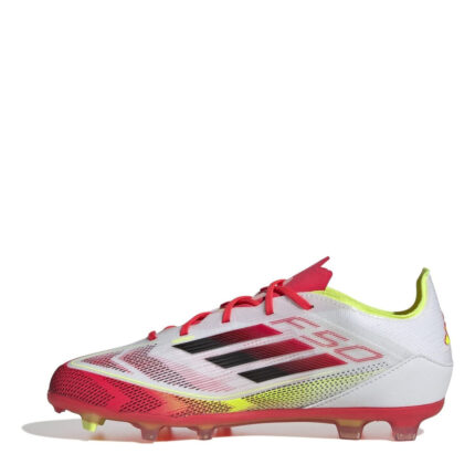 adidas F50 Junior Firm Ground Football Boots – White/Red – view 2