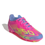 adidas F50 Junior Firm Ground Football Boots – Pink/Yellow – view 3