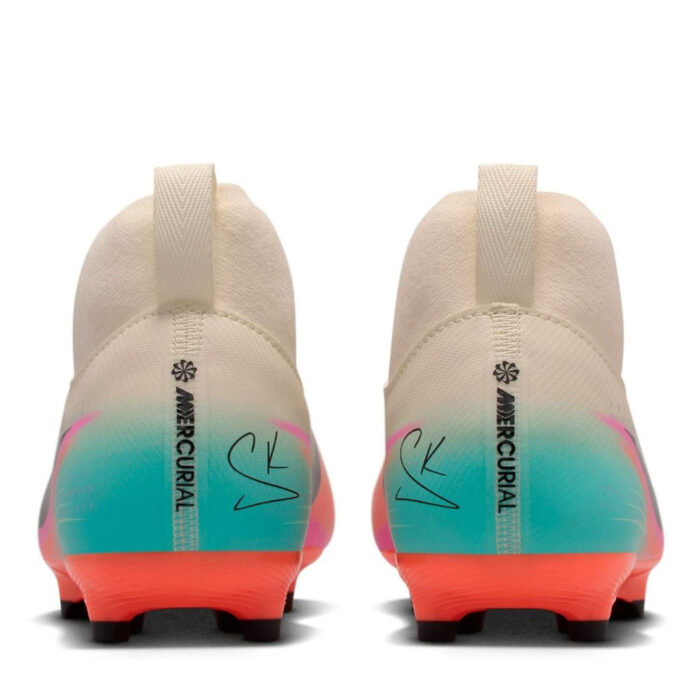 Nike Zoom Mercurial Superfly 10 Junior Firm Ground Football Boots – Grey/Black – view 5