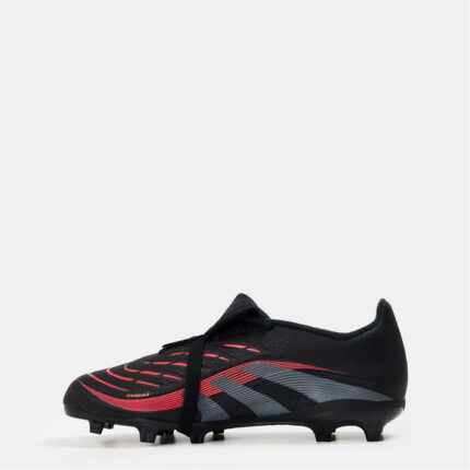 adidas Predator Junior Firm Ground Football Boots – Black/Grey – view 2