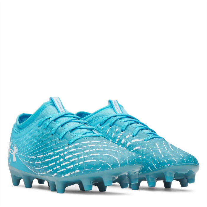 Under Armour Under Armour Magnetico .3 Junior Firm Ground Football Boots – Blue/White – view 5
