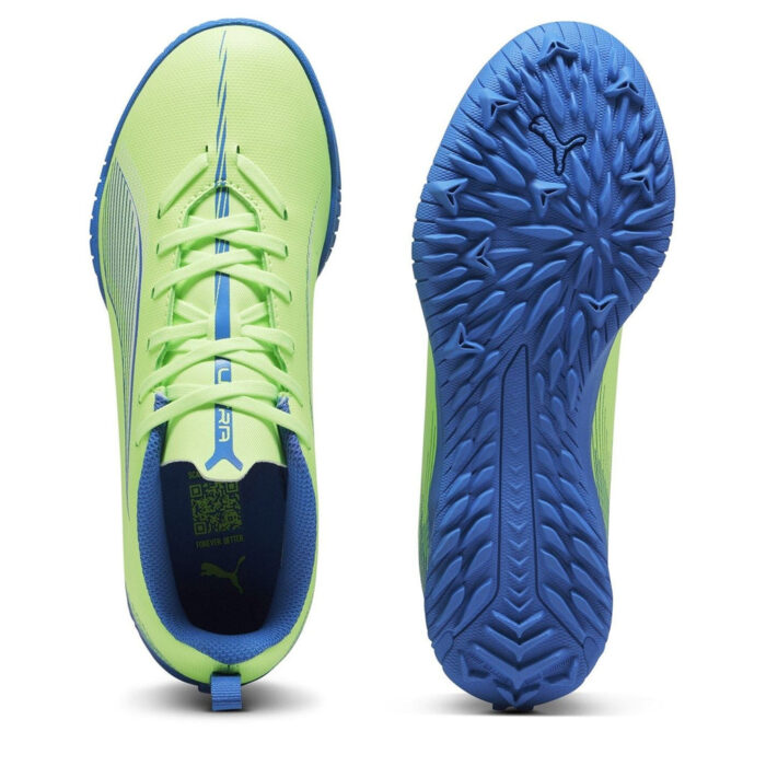 Puma Ultra 5 Junior Turf Football Boots – Green/Wht/Blue - Image 3