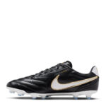 Nike Tiempo Ligera Firm Ground Football Boots – Blk/Wht/Gold – view 2