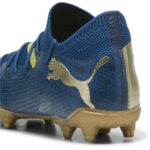 Puma Future 7 Junior Firm Ground Football Boots – Blue/Yllw/Gold – view 5