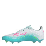 adidas F50 Firm Ground Football Boots – Wht/Pink/Blue - Image 2