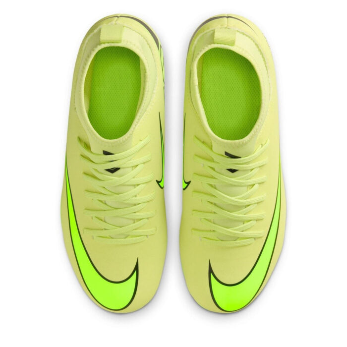 Nike Mercurial Superfly 10 Junior Firm Ground Football Boots – Volt/Crimson – view 6