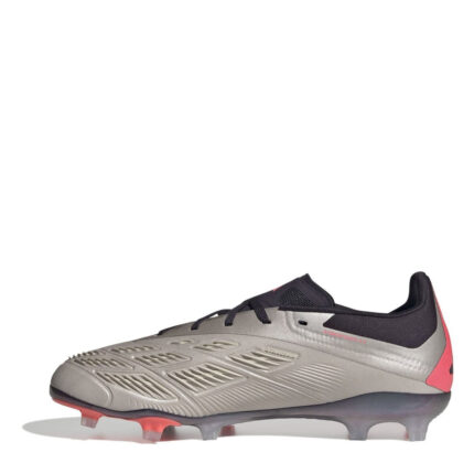 adidas Predator 24 Junior Firm Ground Football Boots – Silver/Black – view 2