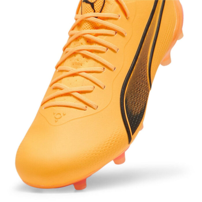 Puma King Firm Ground Football Boots – Orange/Black - Image 6