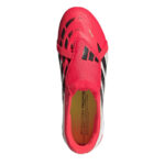 adidas Predator Fold Over Tongue Junior Firm Ground Football Boots – Red/Blk/White – view 5