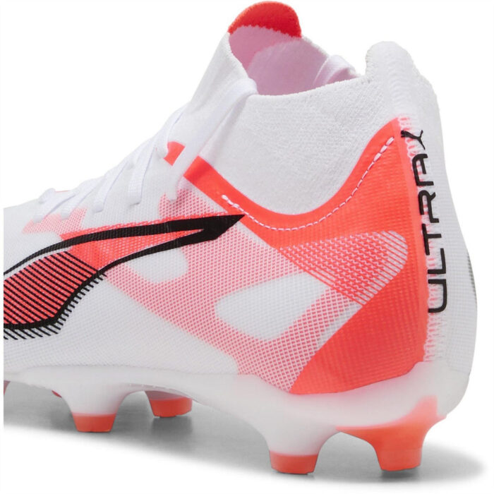 Puma Womens Ultra 5 Firm Ground Football Boots – White/Red – view 5