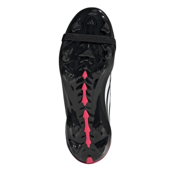 adidas Predator Fold Over Tongue Junior Firm Ground Football Boots – Black/Red – view 6