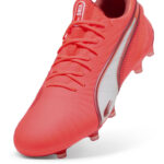 Puma King Firm Ground Football Boots – Red/White – view 6