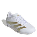 adidas Predator Junior Firm Ground Football Boots – White/Gold/Bge – view 3