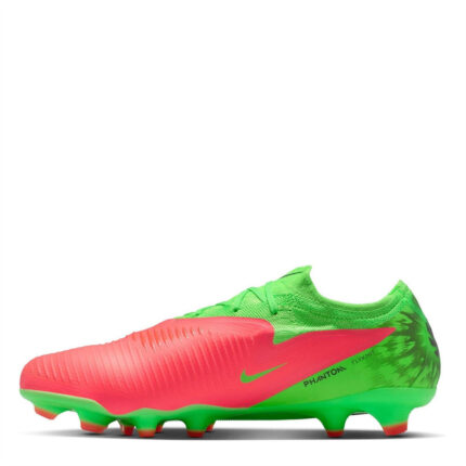 Nike Phantom 6 Low Firm Ground Football Boots – Pink/Green Strk – view 2