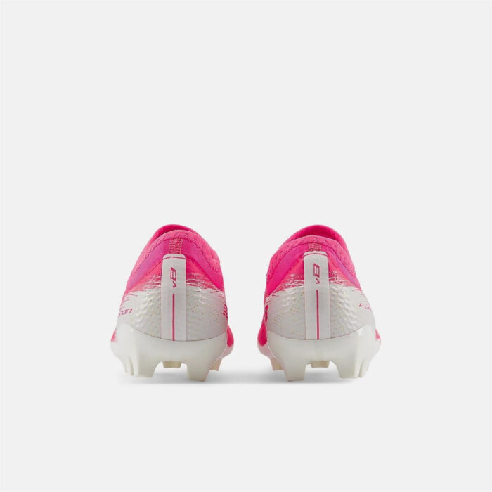 New Balance Junior Firm Ground Football Boots – Pink/White - Image 4