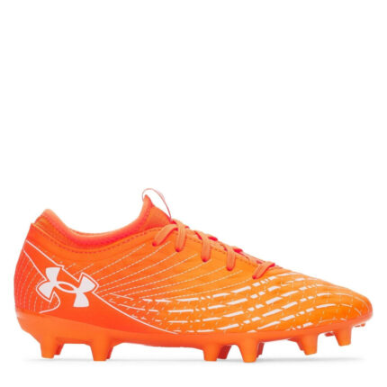 Under Armour Magnetico Junior Firm Ground Football Boots – Orange/White
