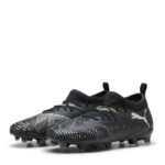 Puma Future 8 Junior Firm Ground Football Boots – Black/Green – view 7
