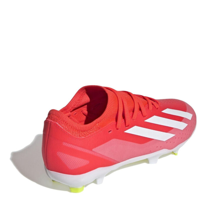 adidas X Crazyfast Junior Firm Ground Football Boots – Red/Wht/Yellow – view 4