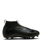 Nike Zoom Mercurial Superfly 10 Junior Firm Ground Football Boots – Black/Green