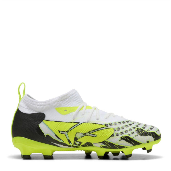 Puma Future 8 Junior Firm Ground Football Boots – Mint/White - Image 4