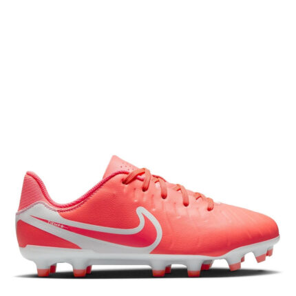 Nike Tiempo Legend 10 Junior Firm Ground Football Boots – Red/White