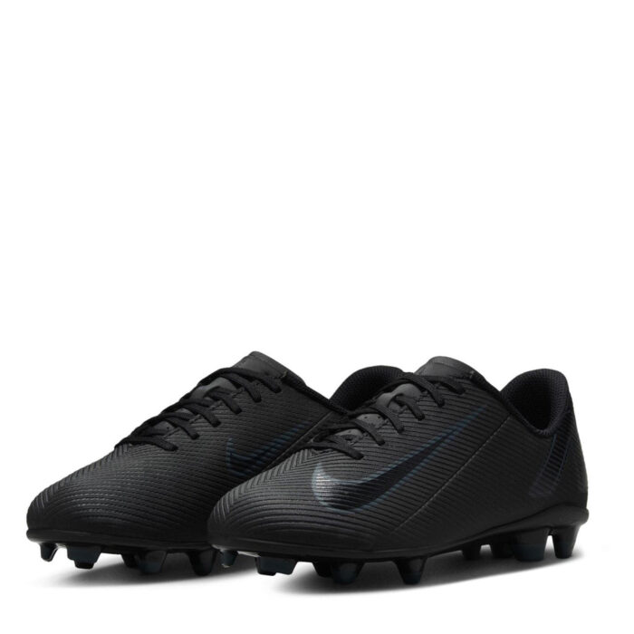 Nike Mercurial Vapor 16 Junior Firm Ground Football Boots – Black/Green – view 4