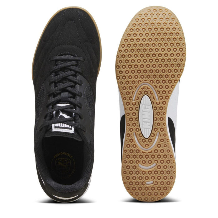 Puma Top Indoor Football Boots – Black/White – view 4